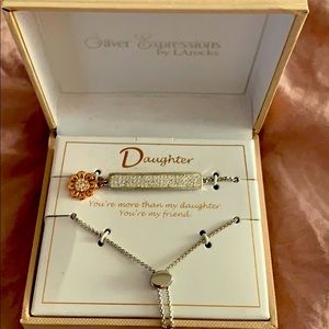 “Daughter” fine silver plated necklace.
